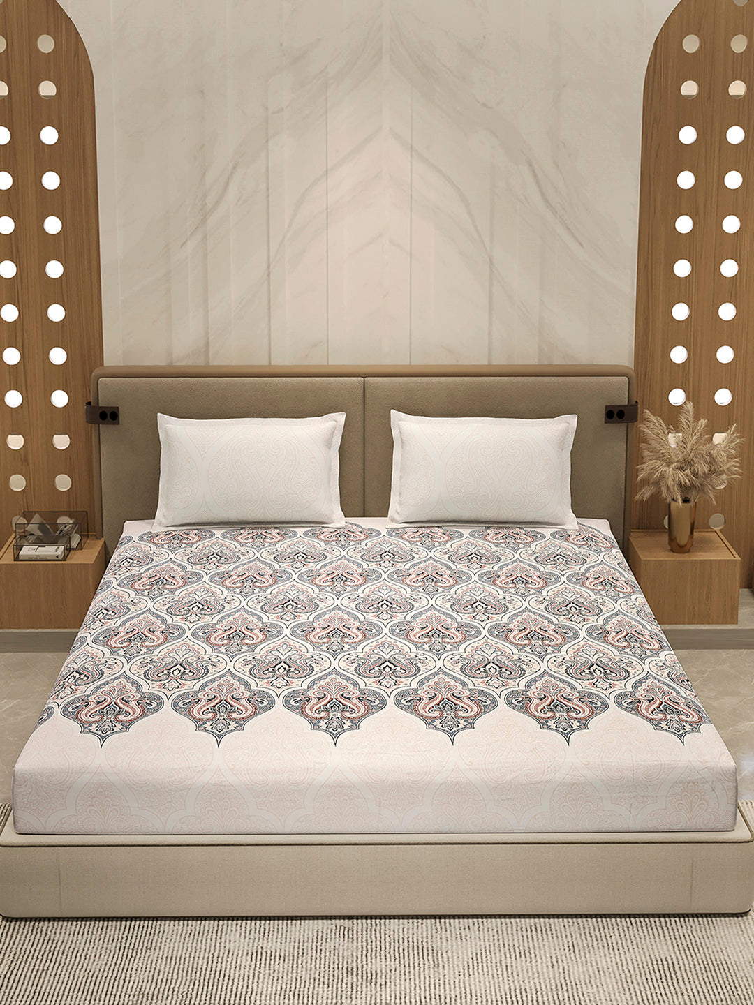 210 TC 100% Bamboo King 1 Bedsheet with 2 Pillow Cover (Eco-Ease)