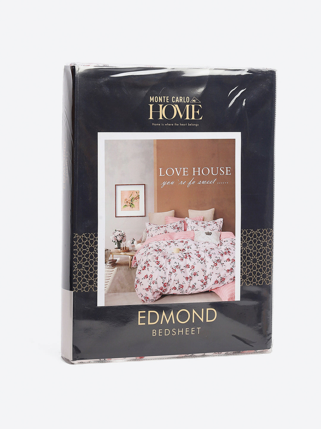 130 GSM Polyester King Size 1 Bedsheet with 2 Pillow Covers (Edmond)