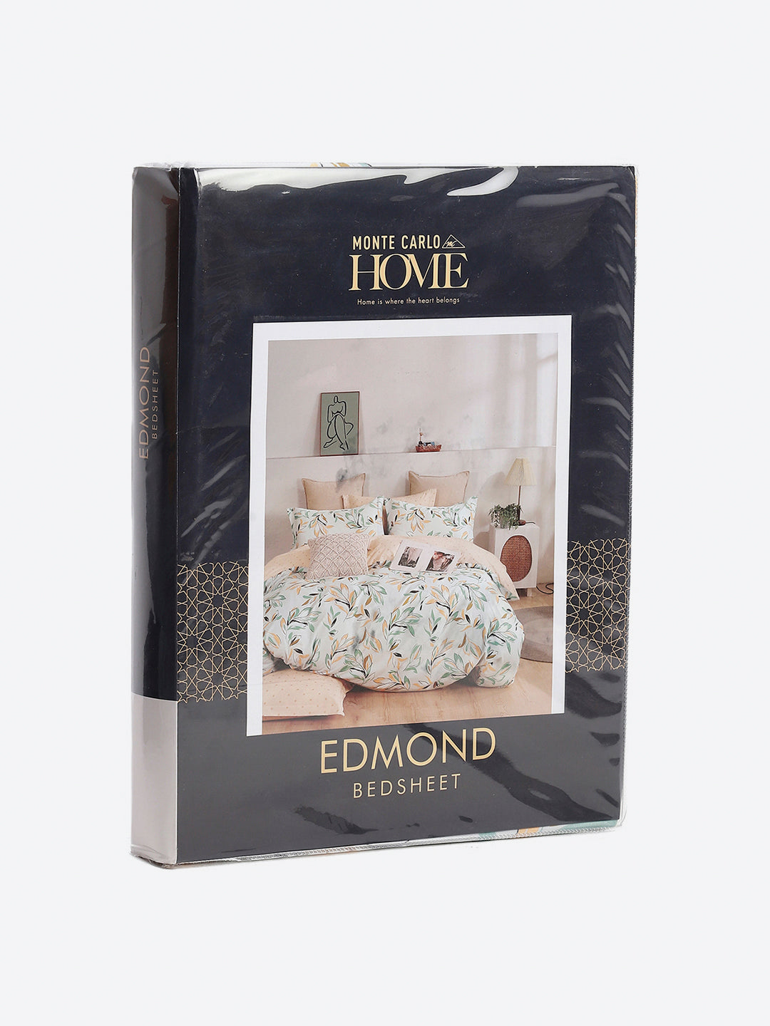 130 GSM Polyester King Size 1 Bedsheet with 2 Pillow Covers (Edmond)