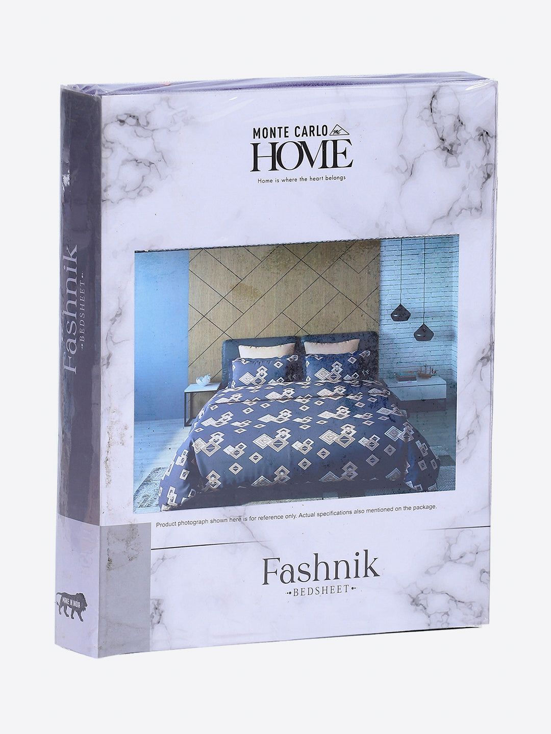 130 GSM Polyester Double Bed 1 Bedsheet with 2 Pillow Covers (Fashnik)