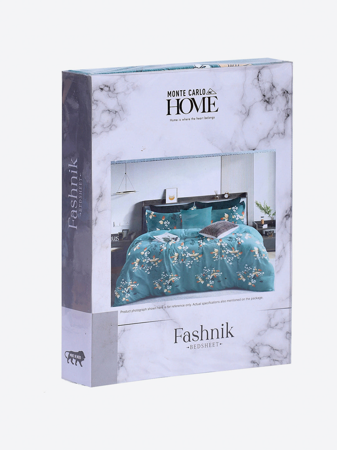 130 GSM Polyester Double Bed 1 Bedsheet with 2 Pillow Covers (Fashnik)