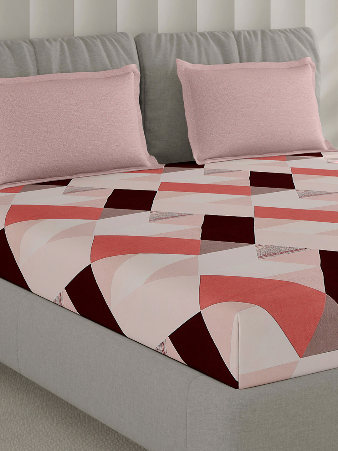 130 GSM Polyester Double Bed 1 Bedsheet with 2 Pillow Covers (Immortal)
