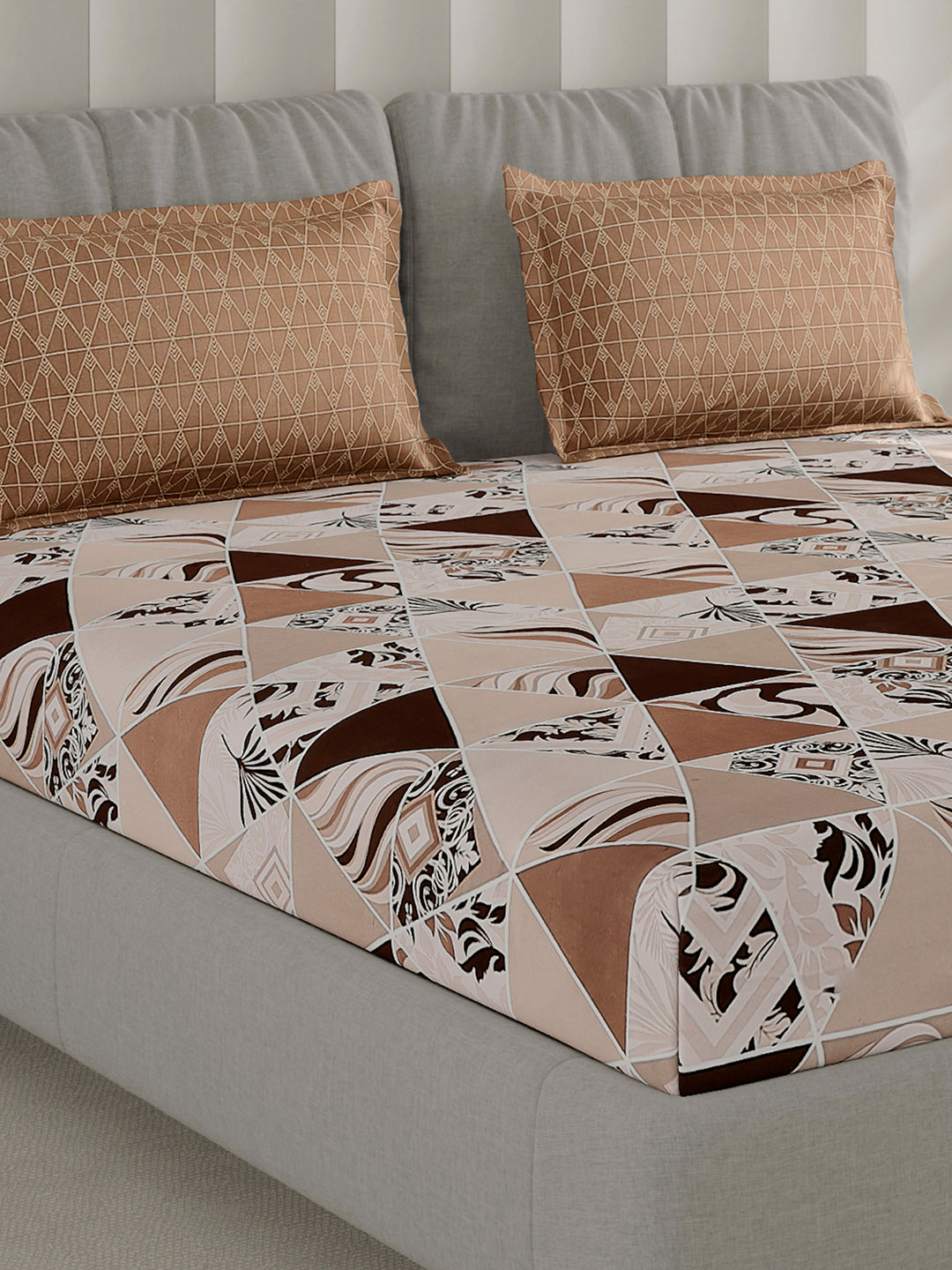 130 GSM Polyester Double Bed 1 Bedsheet with 2 Pillow Covers (Immortal)