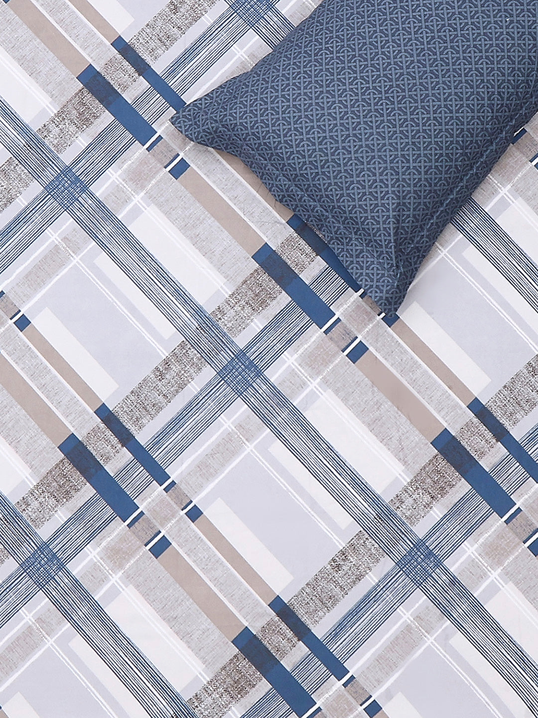 130 GSM Polyester Double Bed 1 Bedsheet with 2 Pillow Cover (Immortal)