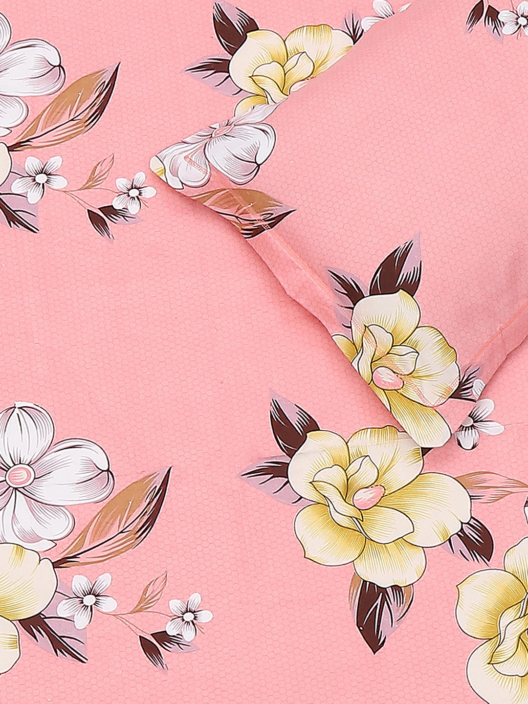 120 GSM Polyester Queen Size 1 Bedsheet with 2 Pillow Covers (Occasion)