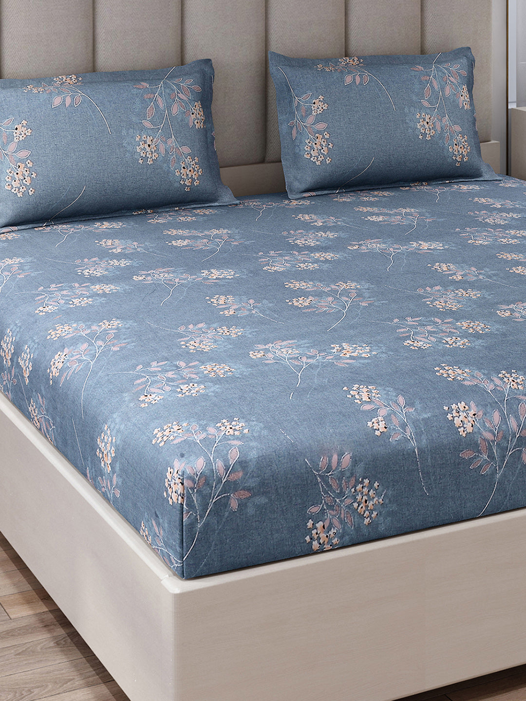 130 GSM Polyester King Size 1 Bedsheet with 2 Pillow Covers (Royal King)