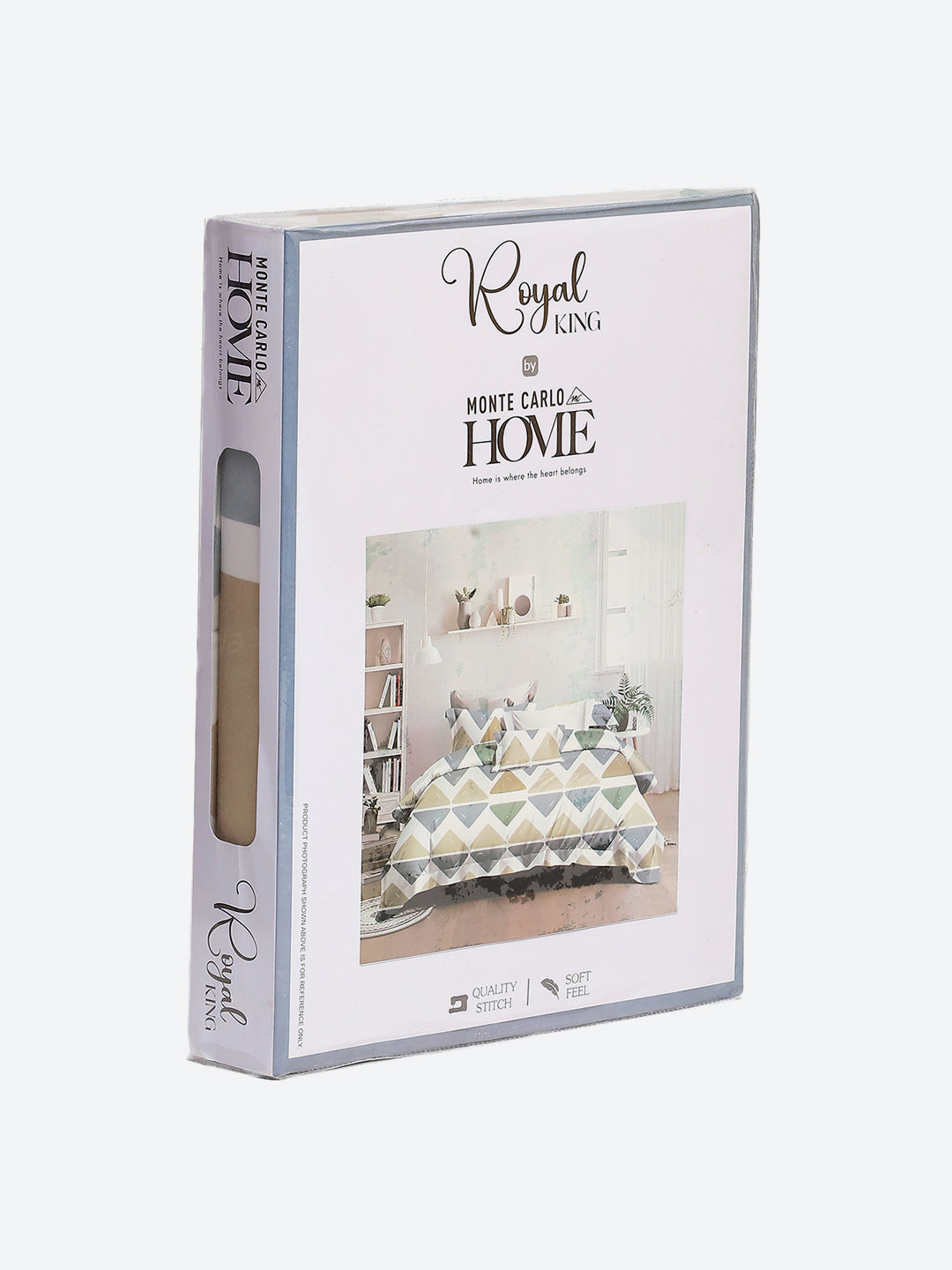 130 GSM Polyester King Size 1 Bedsheet with 2 Pillow Covers (Royal King)