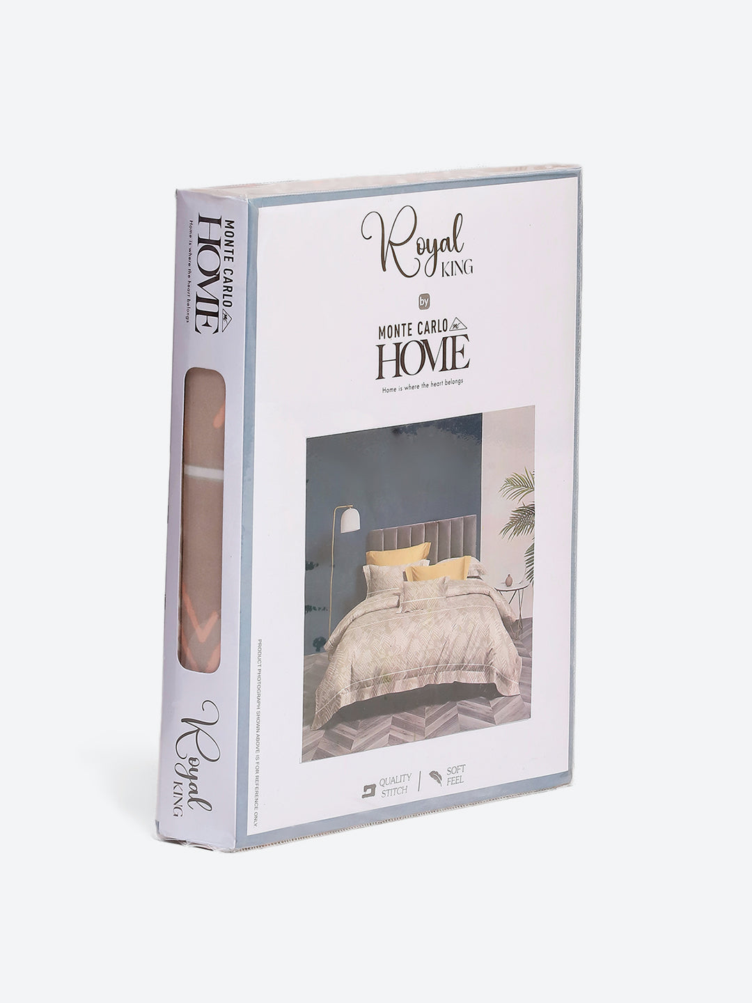 130 GSM Polyester King Size 1 Bedsheet with 2 Pillow Covers (Royal King)