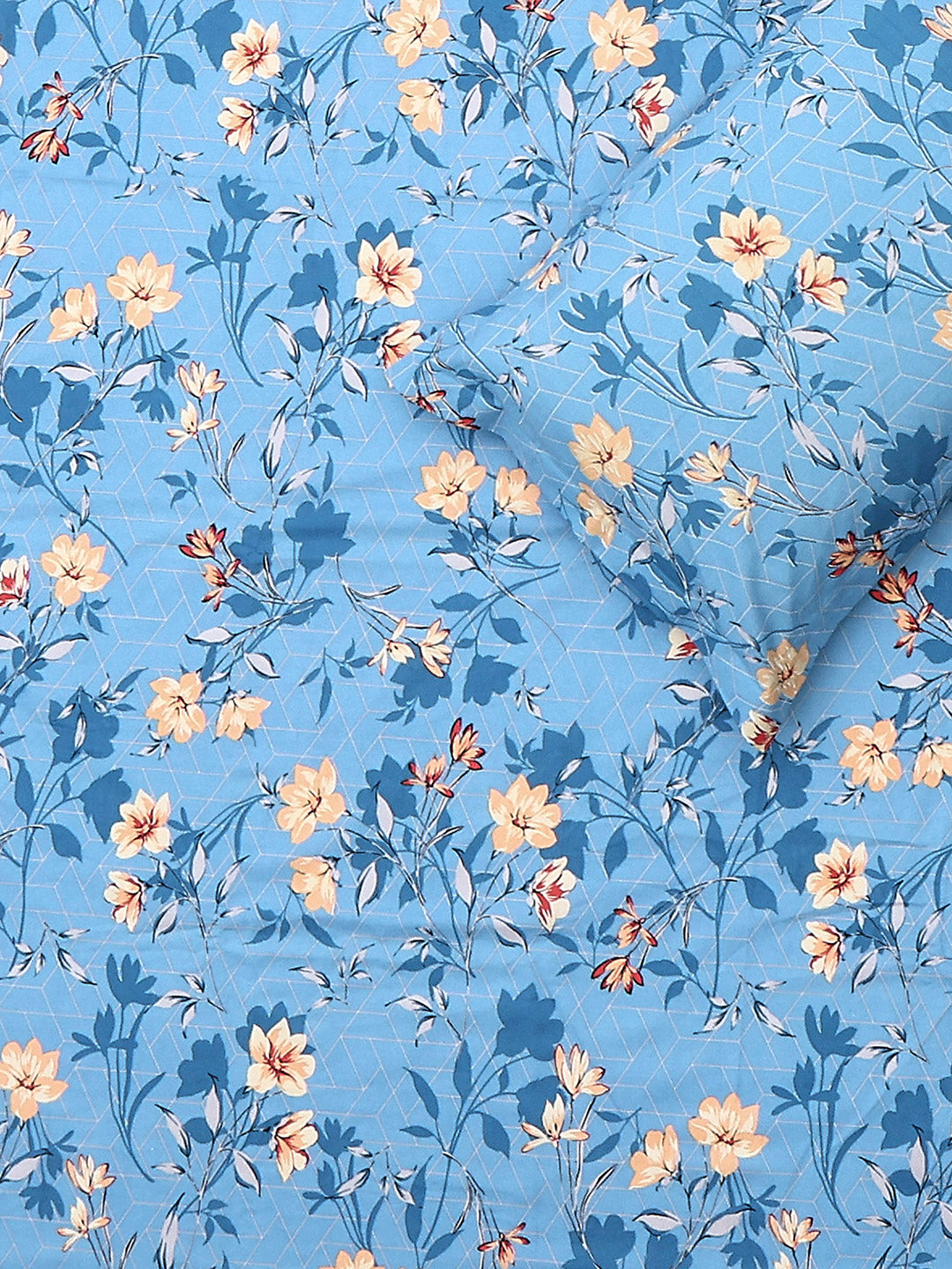 104 TC 100% Cotton Double Bed 1 Bedsheet with 2 Pillow Cover (Samriddhi)