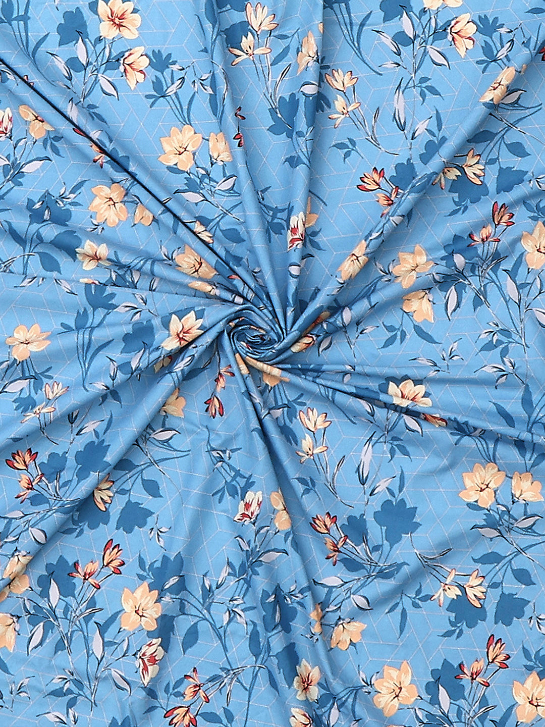 104 TC 100% Cotton Double Bed 1 Bedsheet with 2 Pillow Cover (Samriddhi)