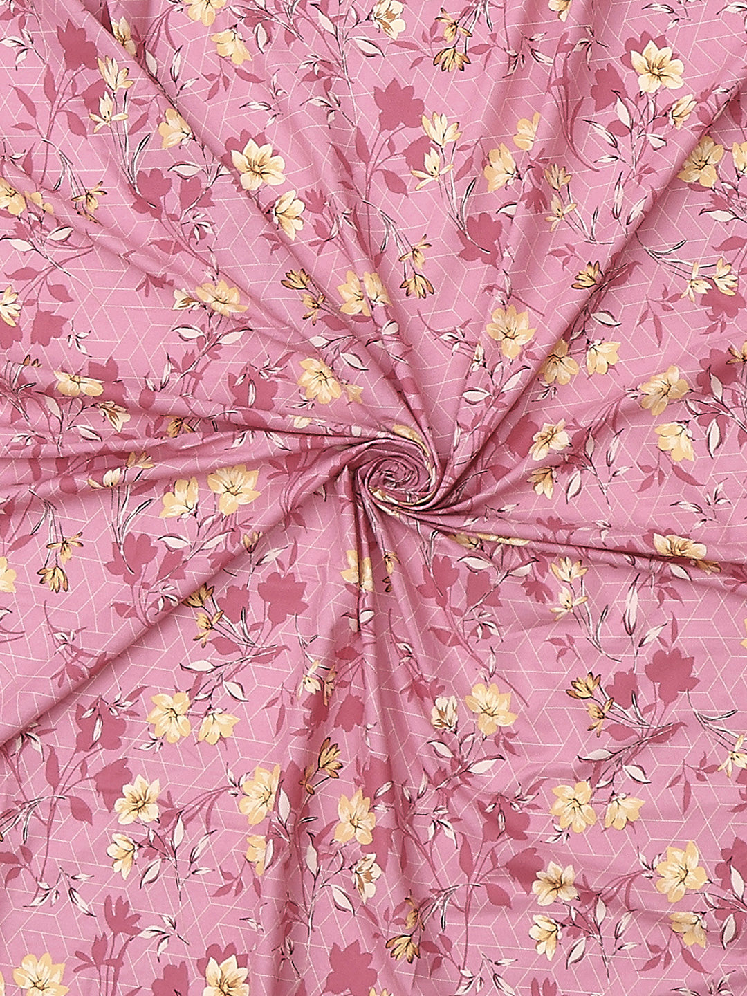 104 TC 100% Cotton Double Bed 1 Bedsheet with 2 Pillow Cover (Samriddhi)