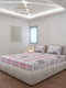 130 GSM Polyester Queen Size 1 Bedsheet with 2 Pillow Covers (Sanskriti)