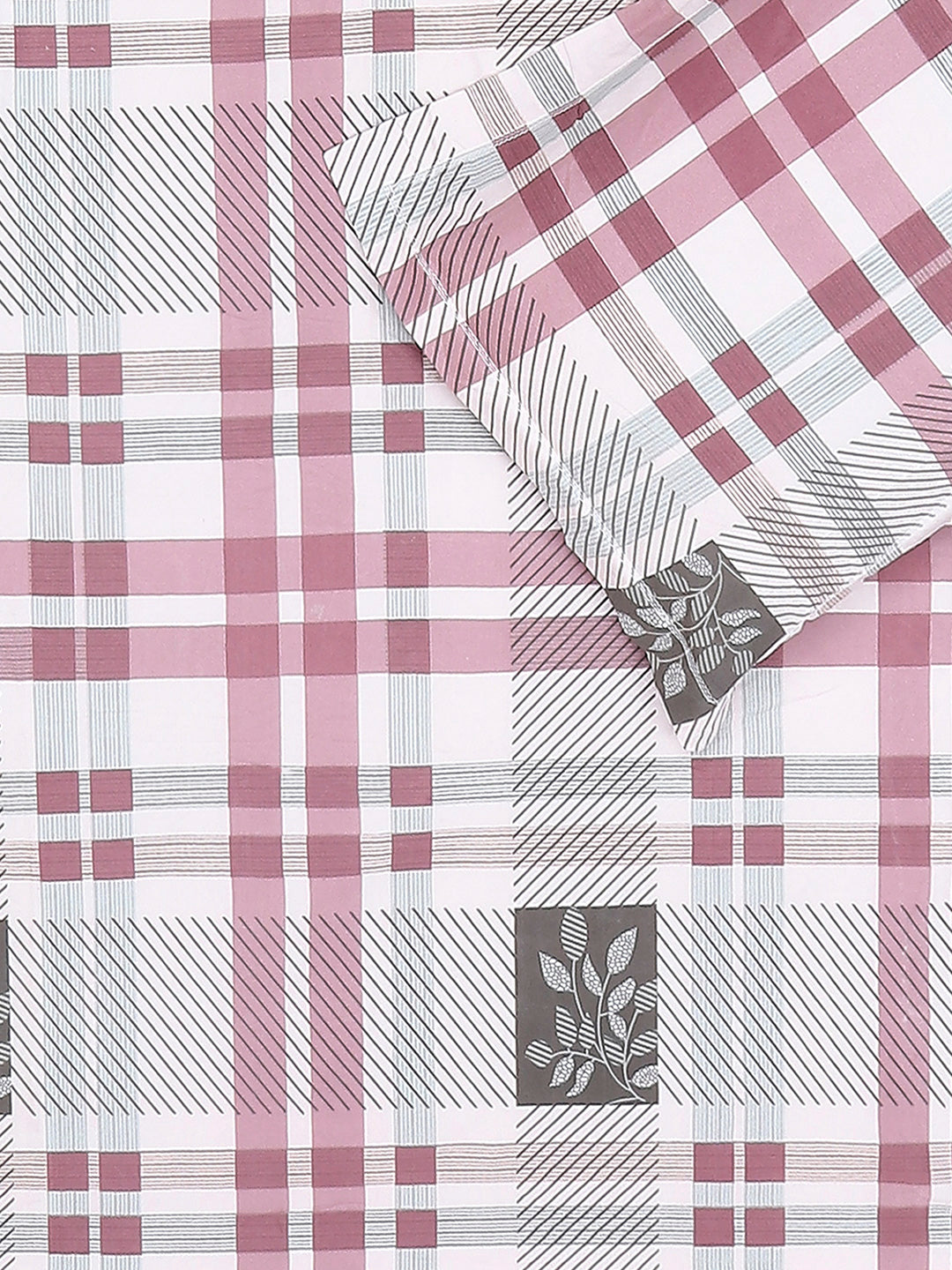 130 GSM Polyester Queen Size 1 Bedsheet with 2 Pillow Covers (Sanskriti)