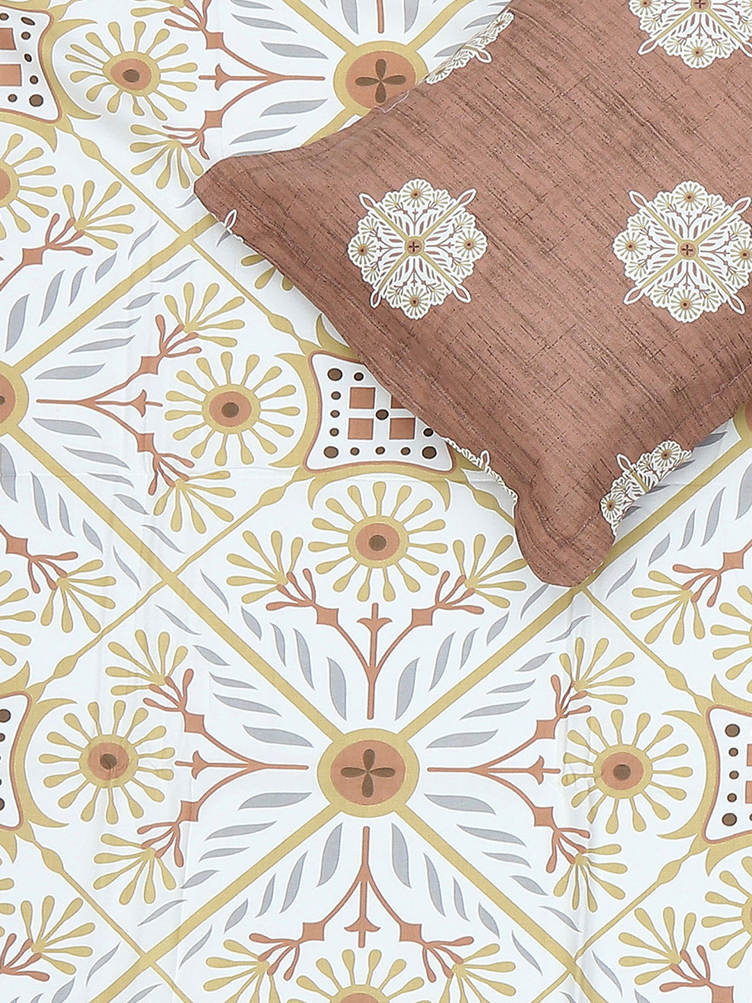 144 TC Cotton Single Bedsheet with 1 Pillow Cover (Solstice)