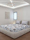 130 GSM Polyester King Size 1 Bedsheet with 2 Pillow Covers (Stanley)