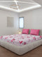 130 GSM Polyester King Size 1 Bedsheet with 2 Pillow Covers (Stanley)