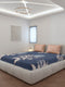 130 GSM Polyester King Size 1 Bedsheet with 2 Pillow Covers (Stanley)