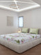 130 GSM Polyester King Size 1 Bedsheet with 2 Pillow Covers (Stanley)
