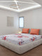130 GSM Polyester King Size 1 Bedsheet with 2 Pillow Covers (Stanley)