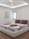 130 GSM Polyester King Size 1 Bedsheet with 2 Pillow Covers (Stanley)