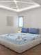 130 GSM Polyester King Size 1 Bedsheet with 2 Pillow Covers (Stanley)