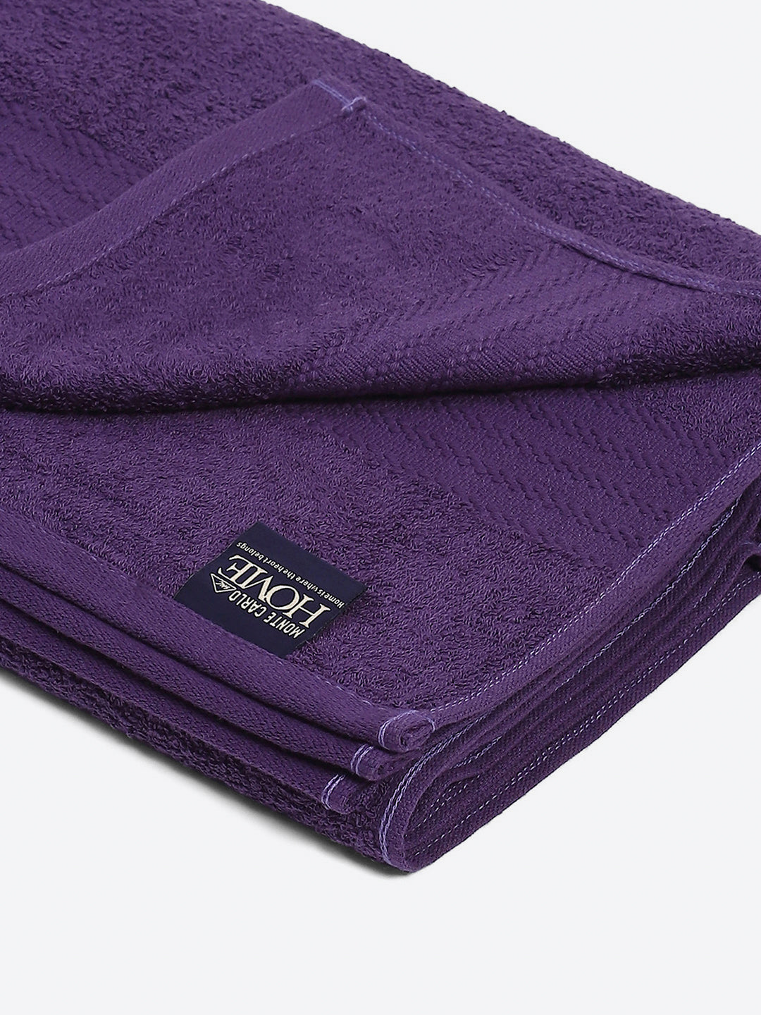 Purple Cotton Solid 400 GSM Bath Towel (Jazz)