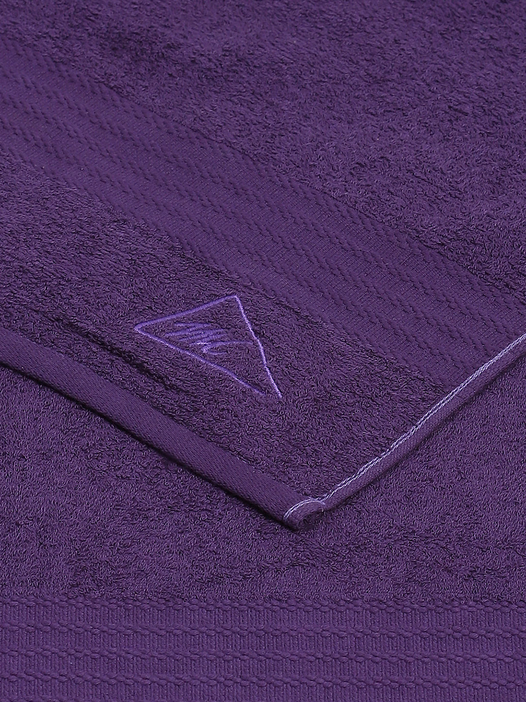 Purple Cotton Solid 400 GSM Bath Towel (Jazz)