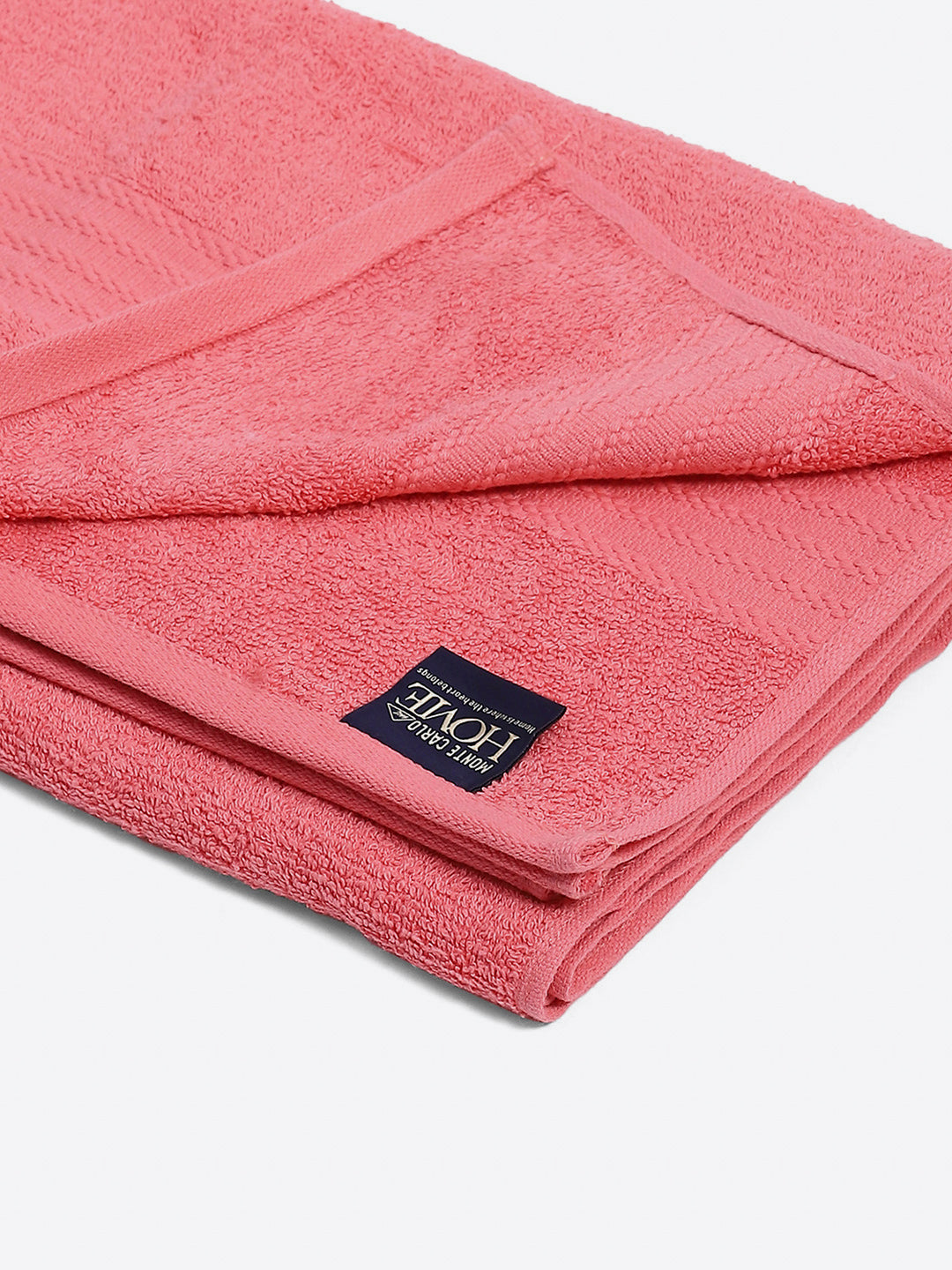 Pink Cotton Solid 400 GSM Bath Towel (Jazz)