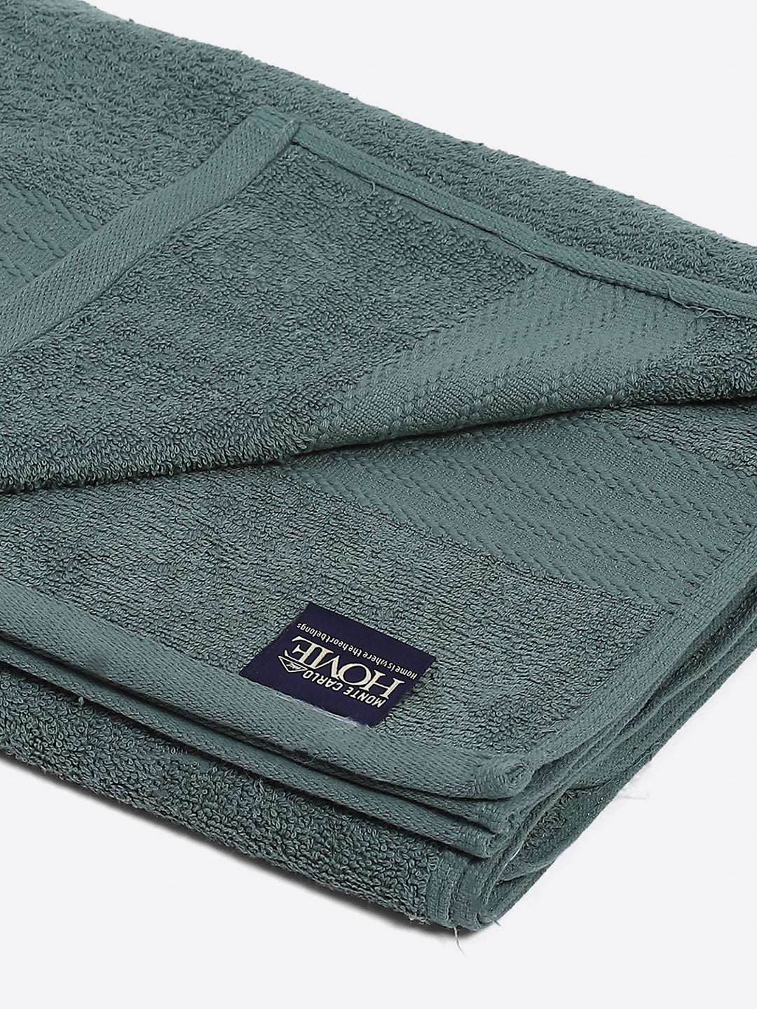 Green Cotton Solid 400 GSM Bath Towel (Jazz)