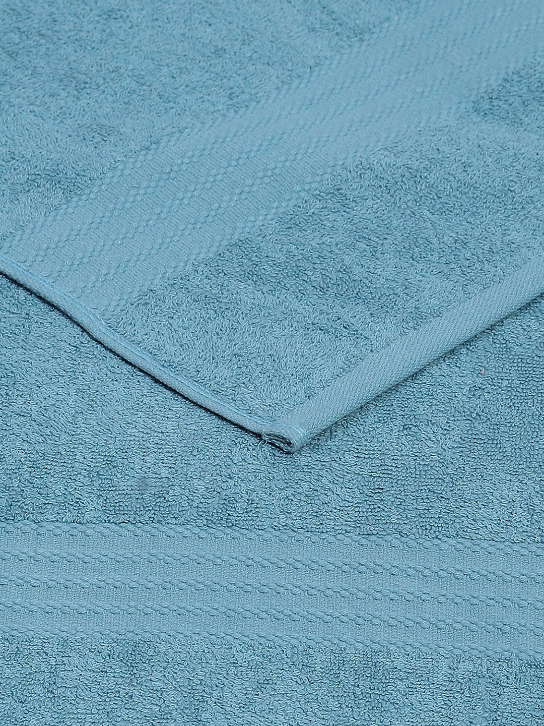 Sky Blue Cotton Solid 400 GSM Bath Towel (Jazz)