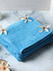 Aqua Blue Cotton Solid 400 GSM Bath Towel (Jazz)