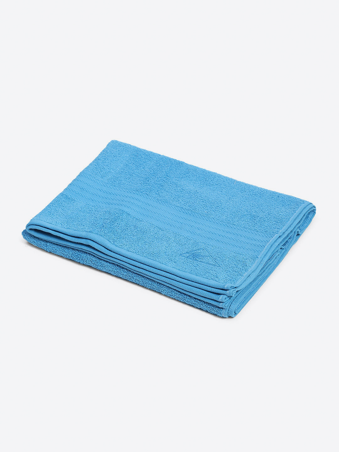 Aqua Blue Cotton Solid 400 GSM Bath Towel (Jazz)