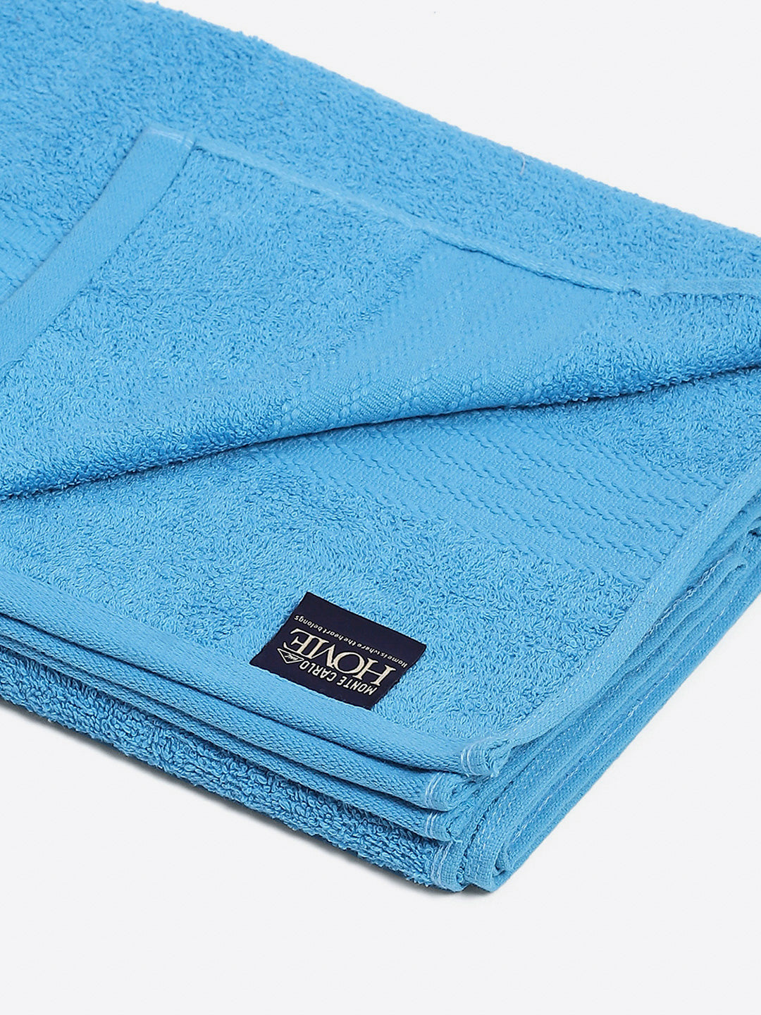 Aqua Blue Cotton Solid 400 GSM Bath Towel (Jazz)