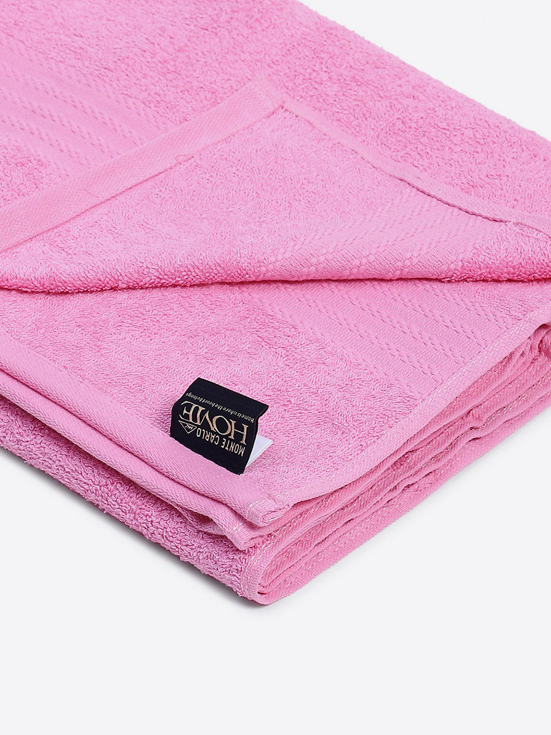 Light Pink Cotton Solid 400 GSM Bath Towel (Jazz)