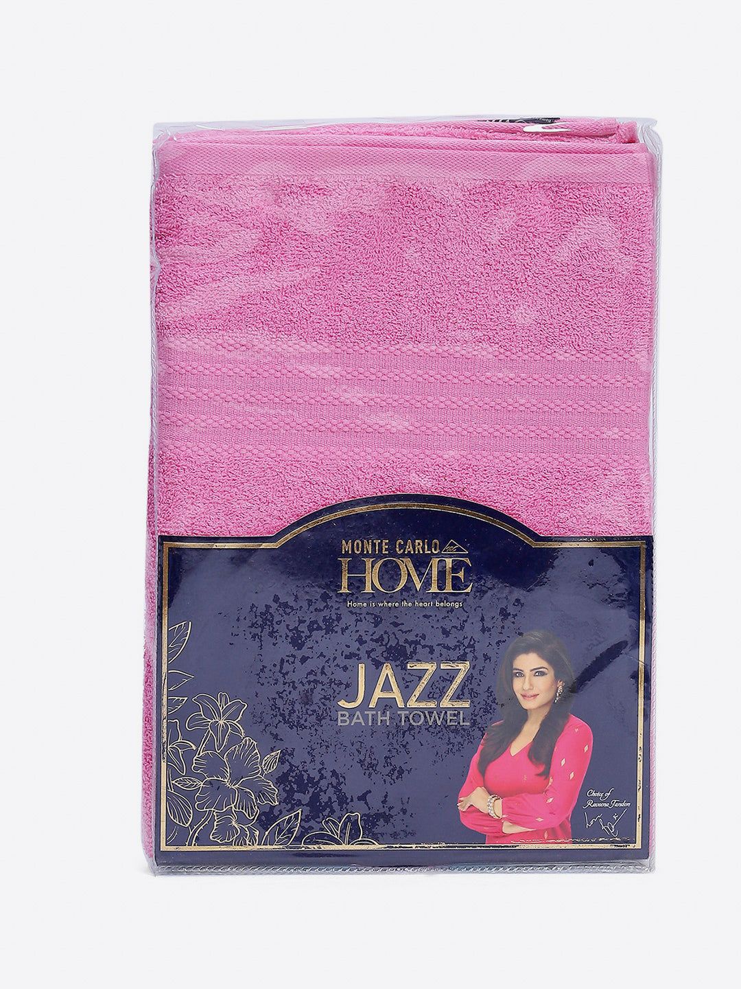 Light Pink Cotton Solid 400 GSM Bath Towel (Jazz)