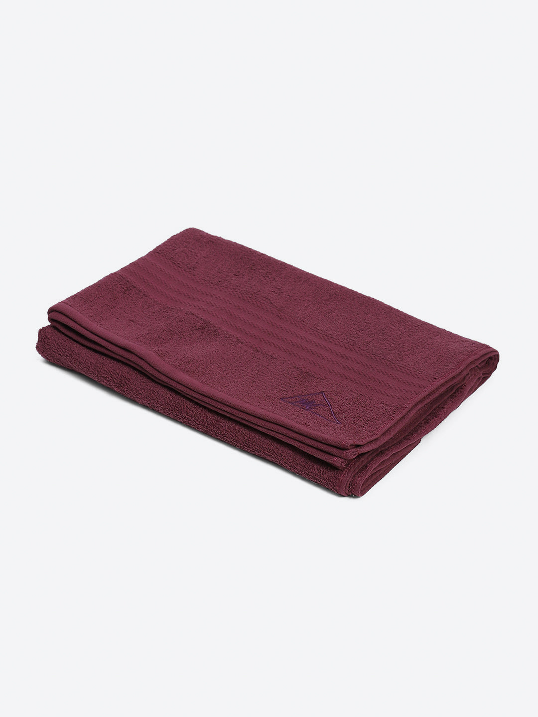 Maroon Cotton Solid 400 GSM Bath Towel (Jazz)