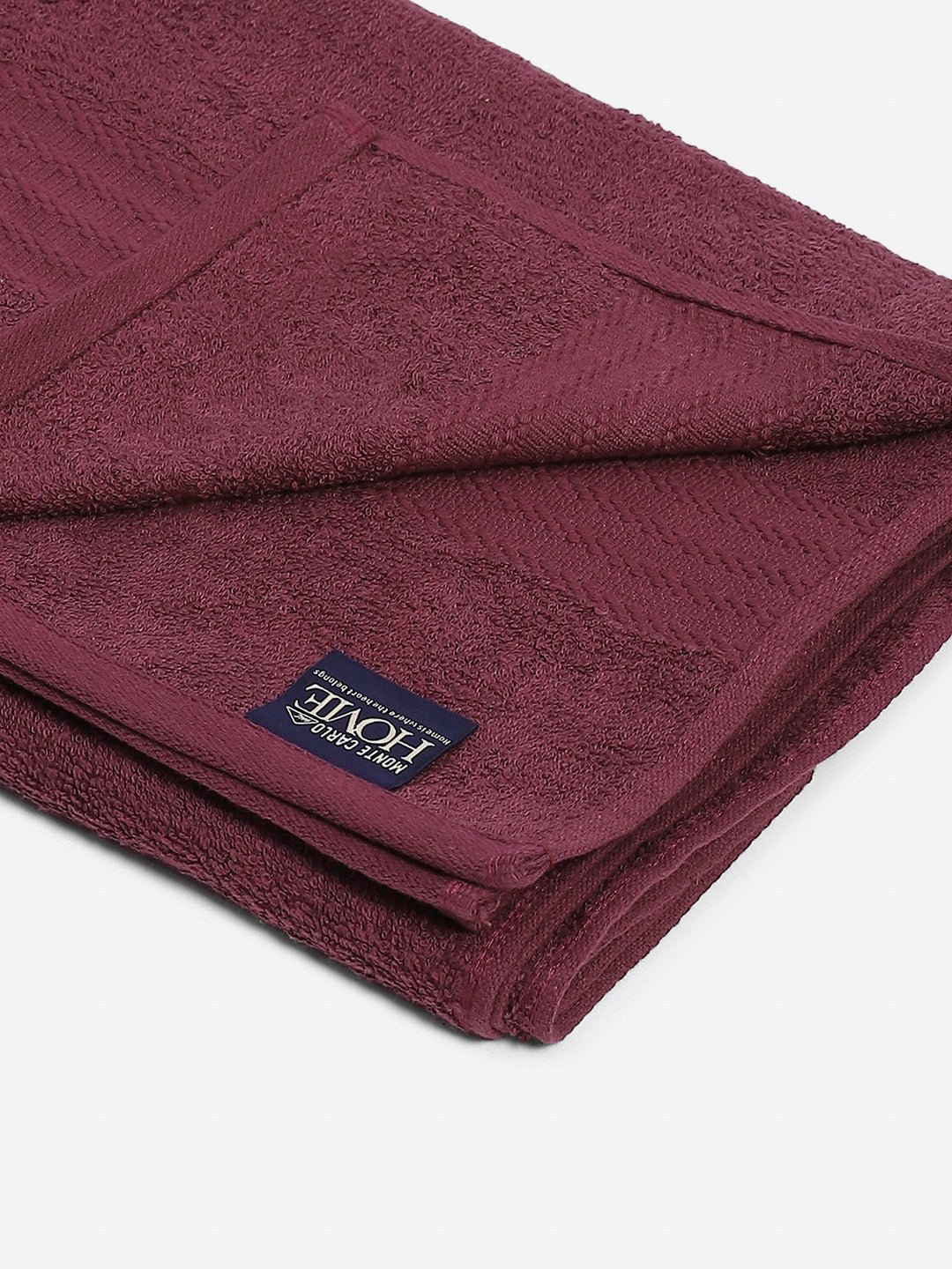 Maroon Cotton Solid 400 GSM Bath Towel (Jazz)