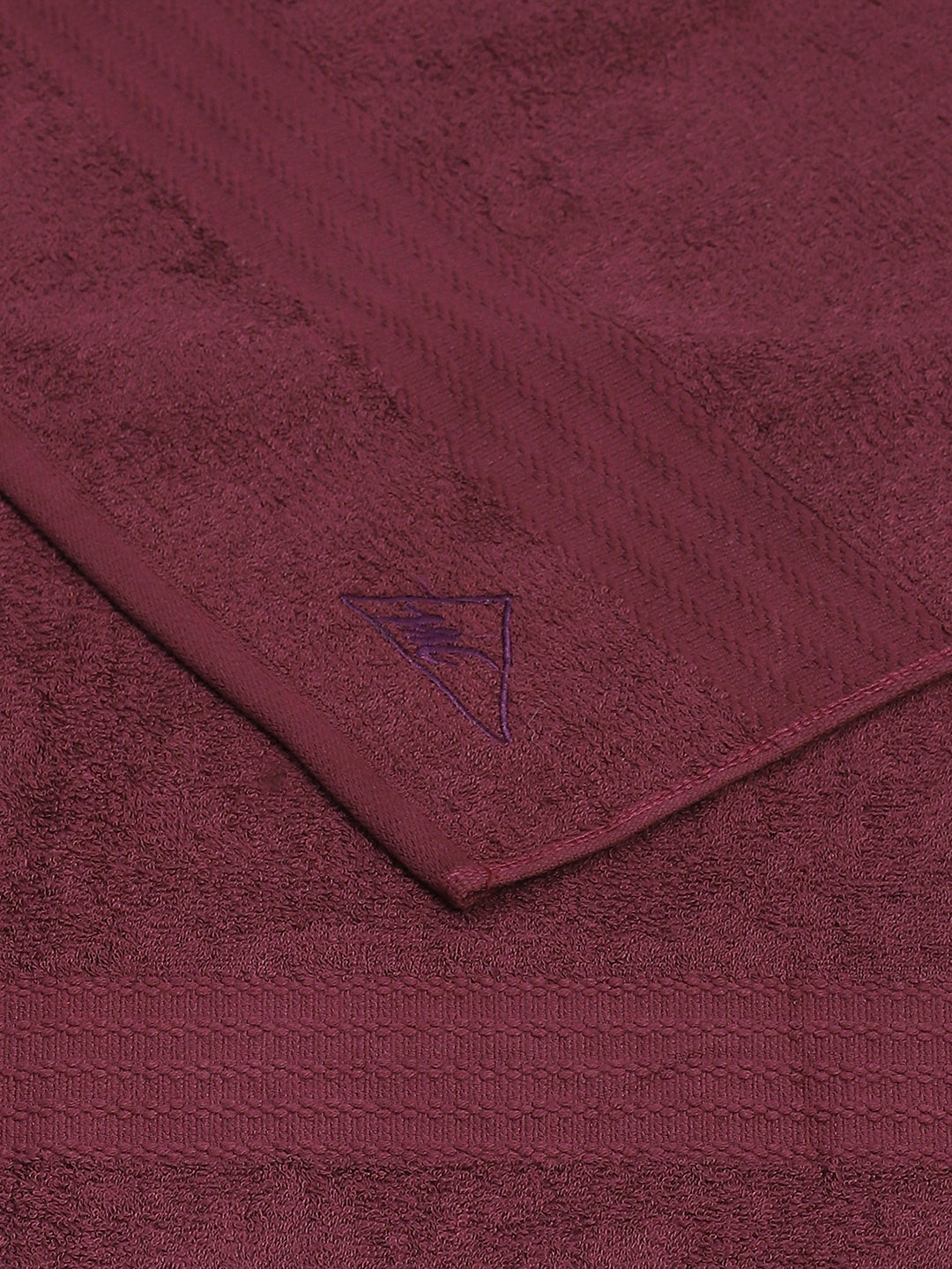 Maroon Cotton Solid 400 GSM Bath Towel (Jazz)