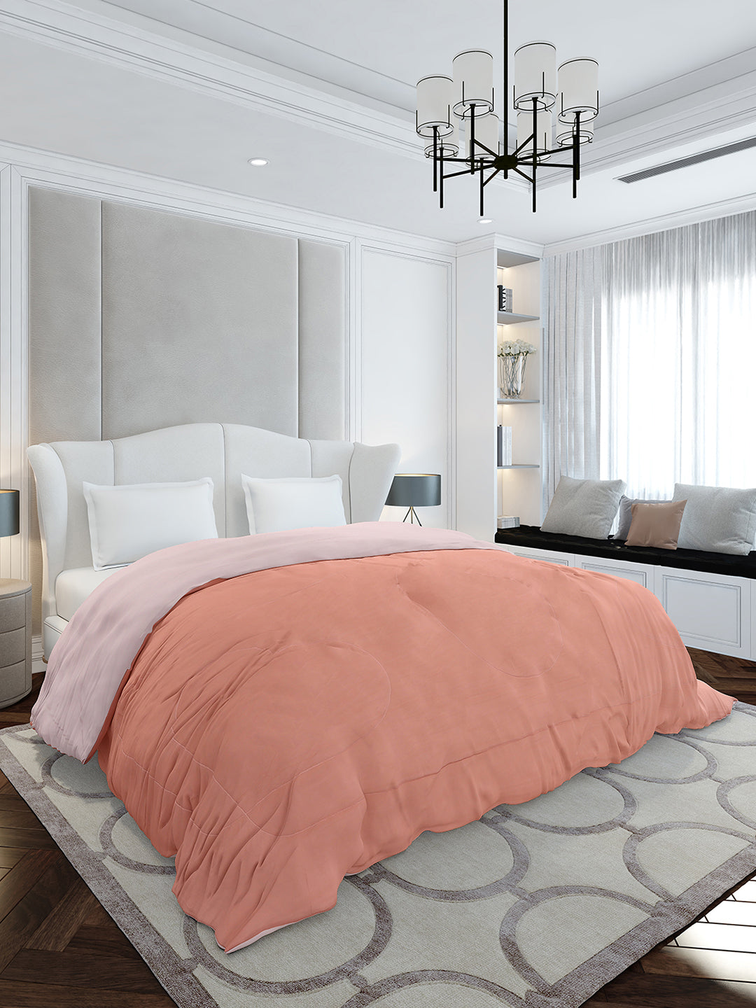 Solid Double Bed 110 GSM Comforter for AC Room - (Icefelgdb)