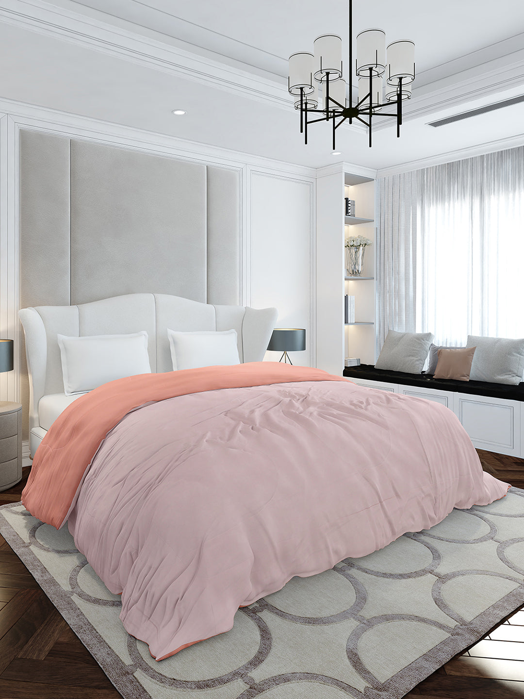 Solid Double Bed 110 GSM Comforter for AC Room - (Icefelgdb)