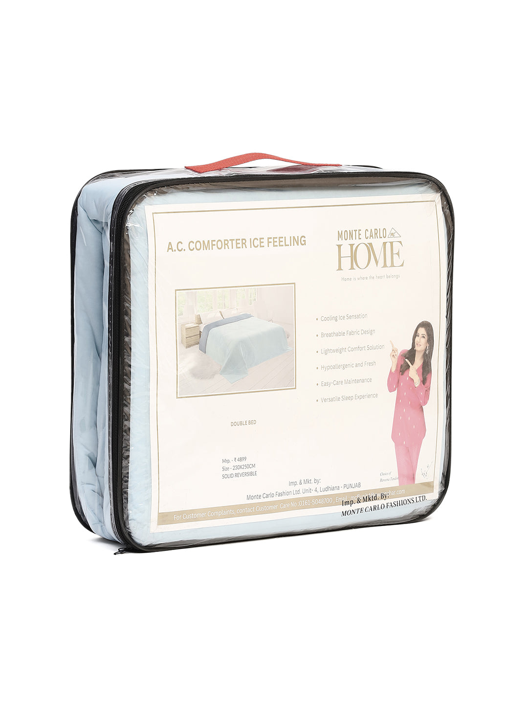 Solid Double Bed 110 GSM Comforter for AC Room - (Icefelgdb)