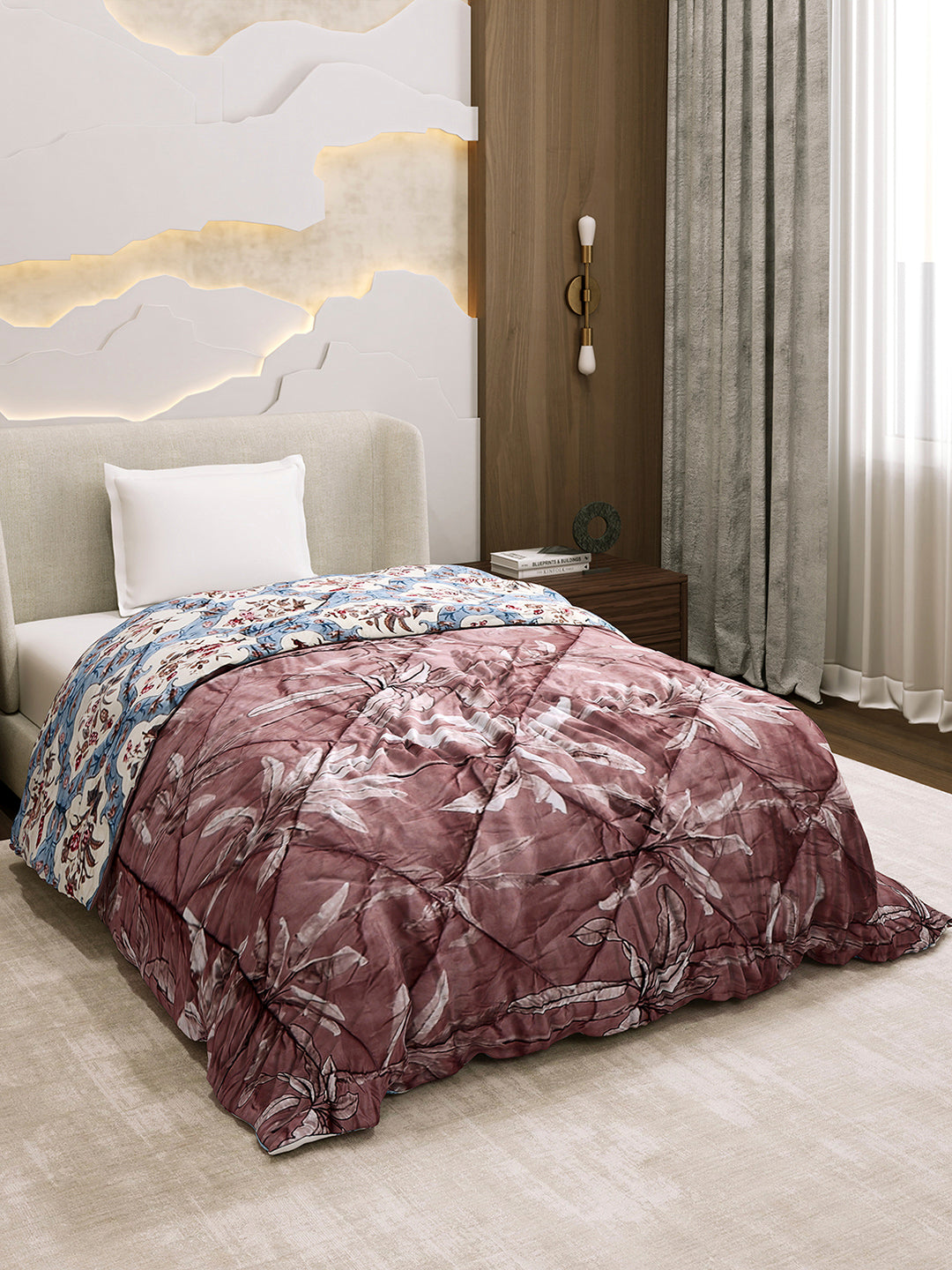Printed Single Bed 3 Ply Comforter for AC Room - (Marvella)