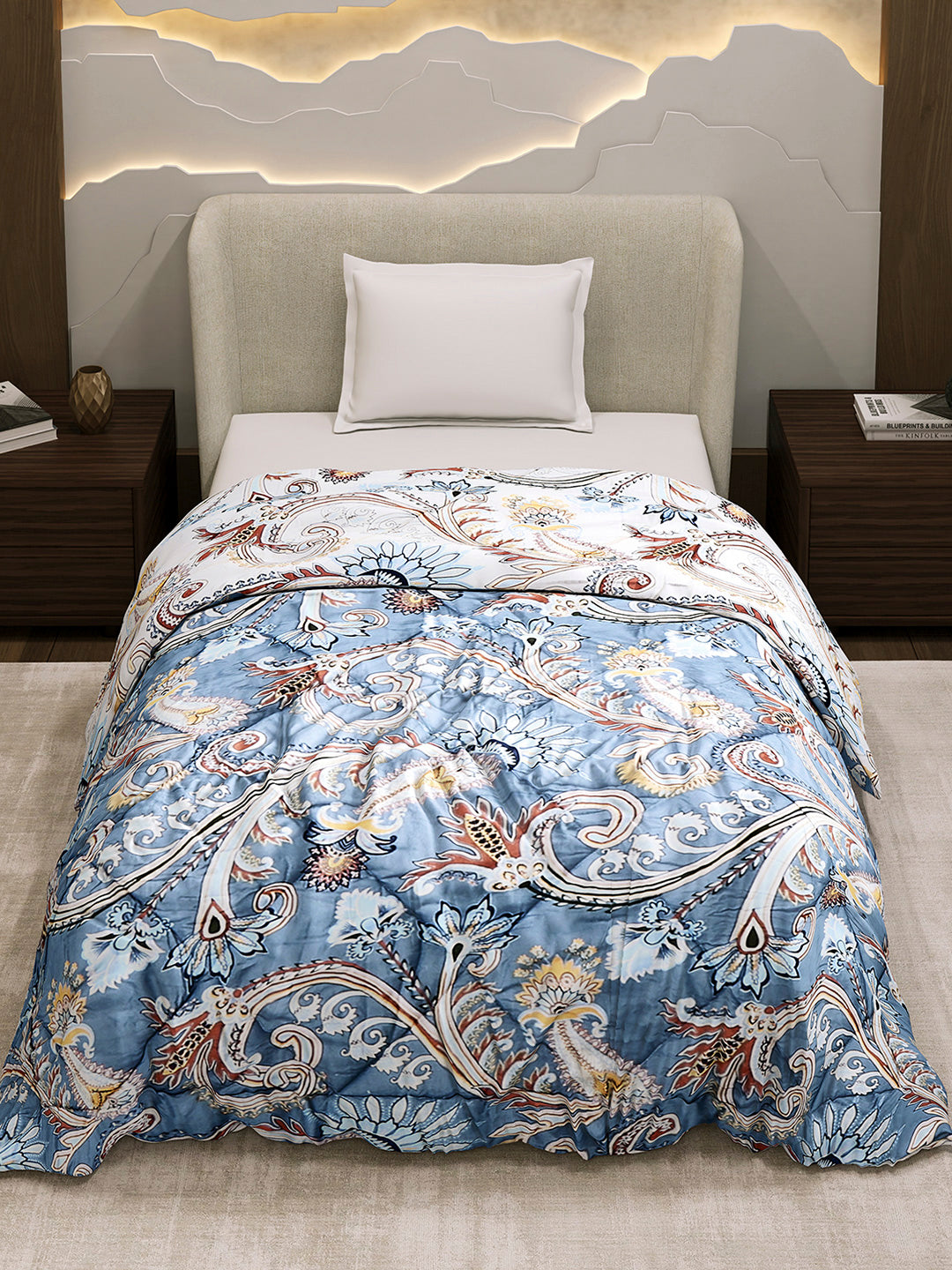 Printed Single Bed 3 Ply Comforter for AC Room - (Marvella)