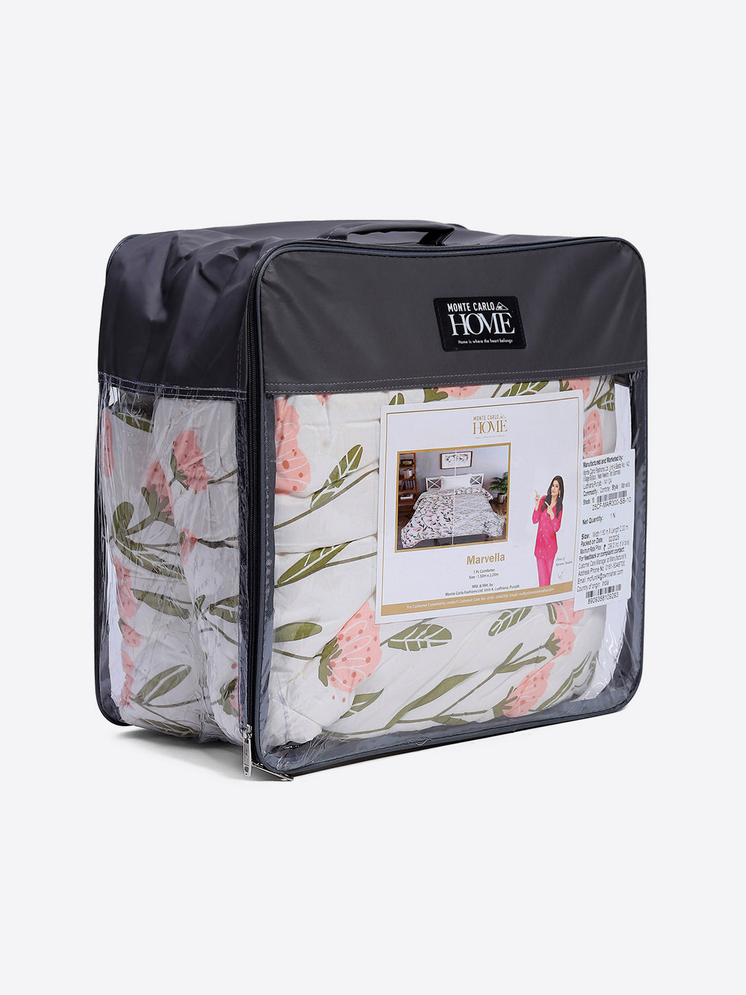 Printed Single Bed 3 Ply Comforter for AC Room - (Marvella)