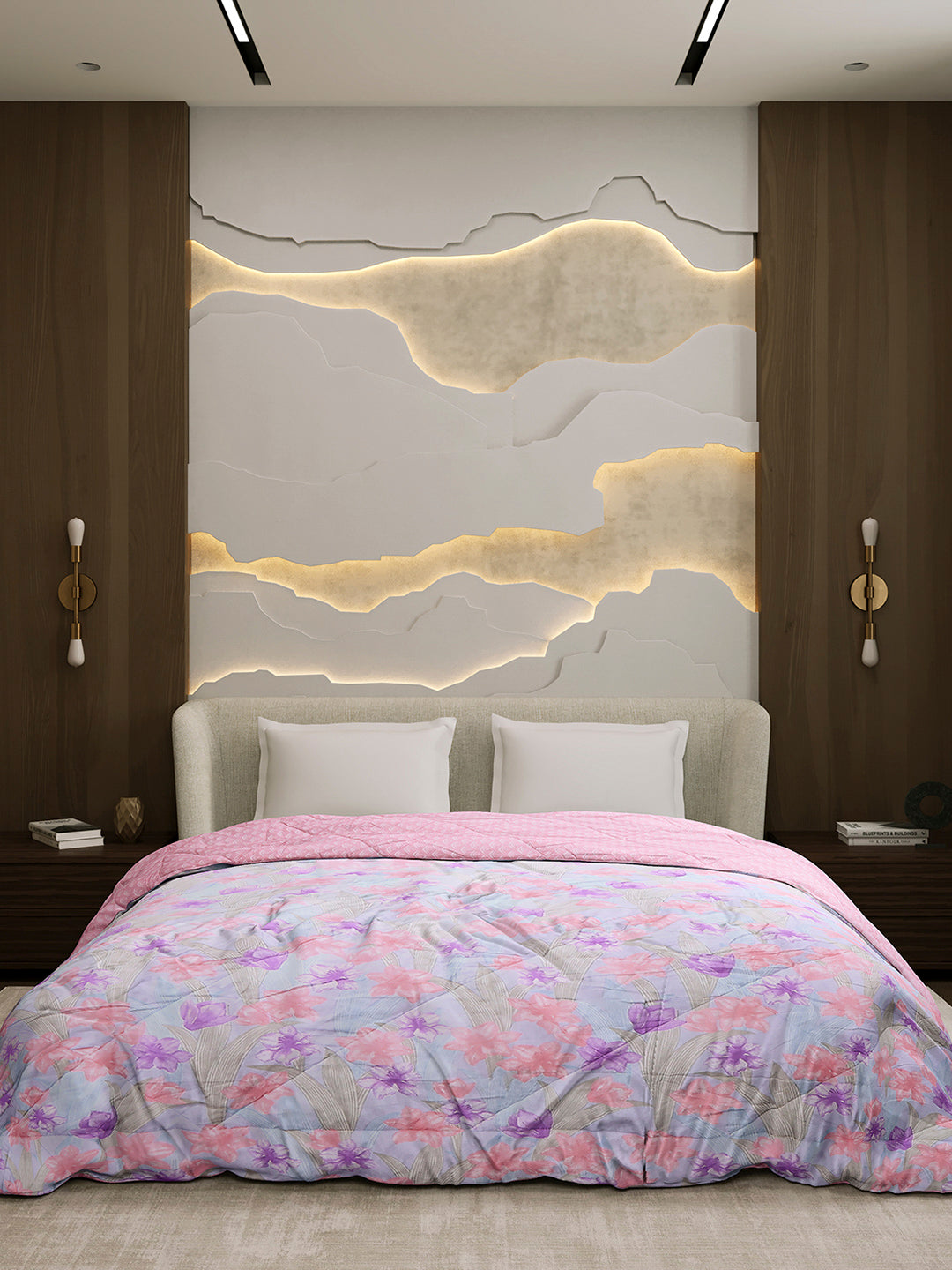 Printed Double Bed 3 Ply Comforter for AC Room - (Marvella)