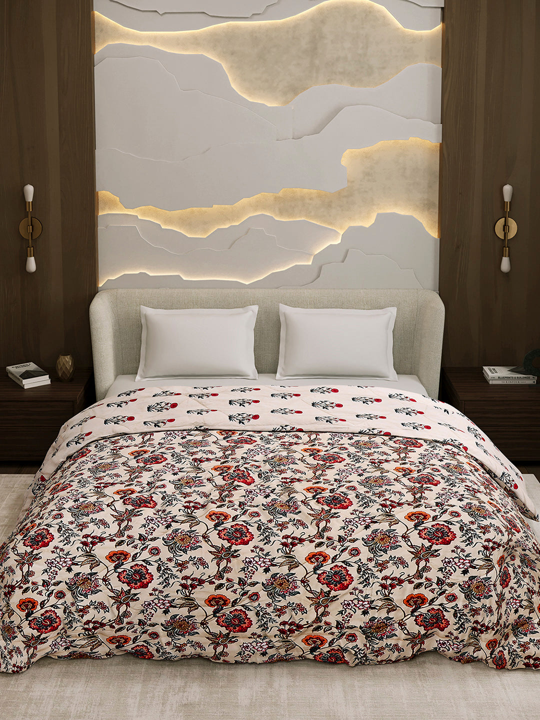 Printed Double Bed 3 Ply Comforter for AC Room - (Marvella)