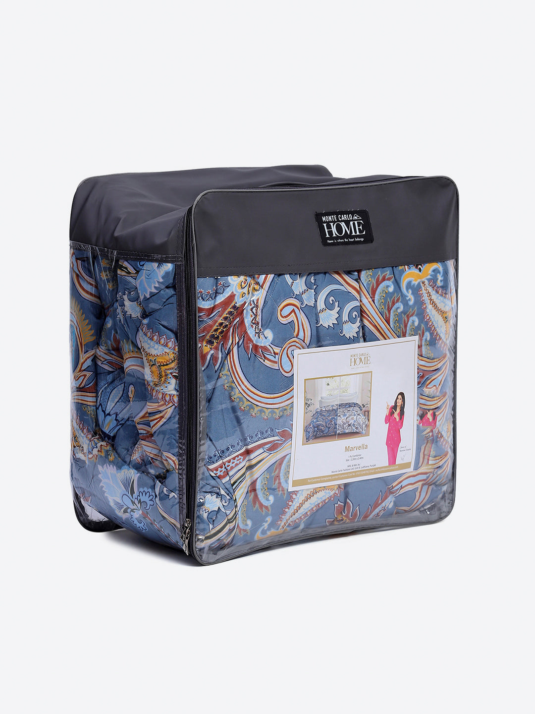 Printed Double Bed 3 Ply Comforter for AC Room - (Marvella)