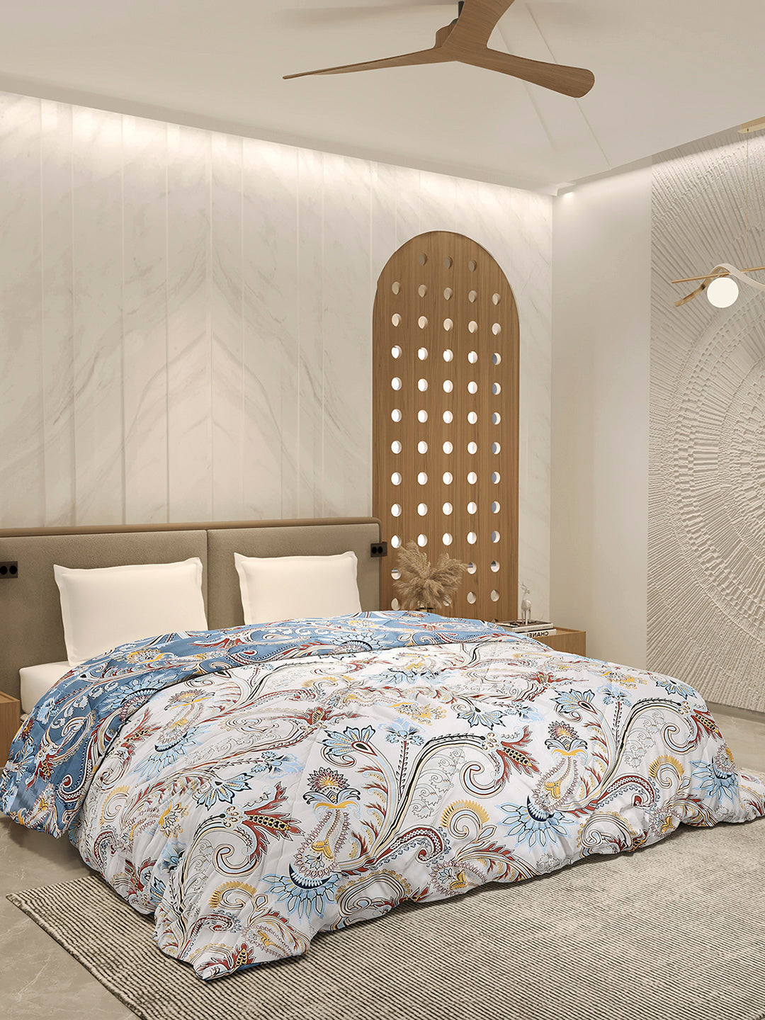 Printed Double Bed 3 Ply Comforter for AC Room - (Marvella)