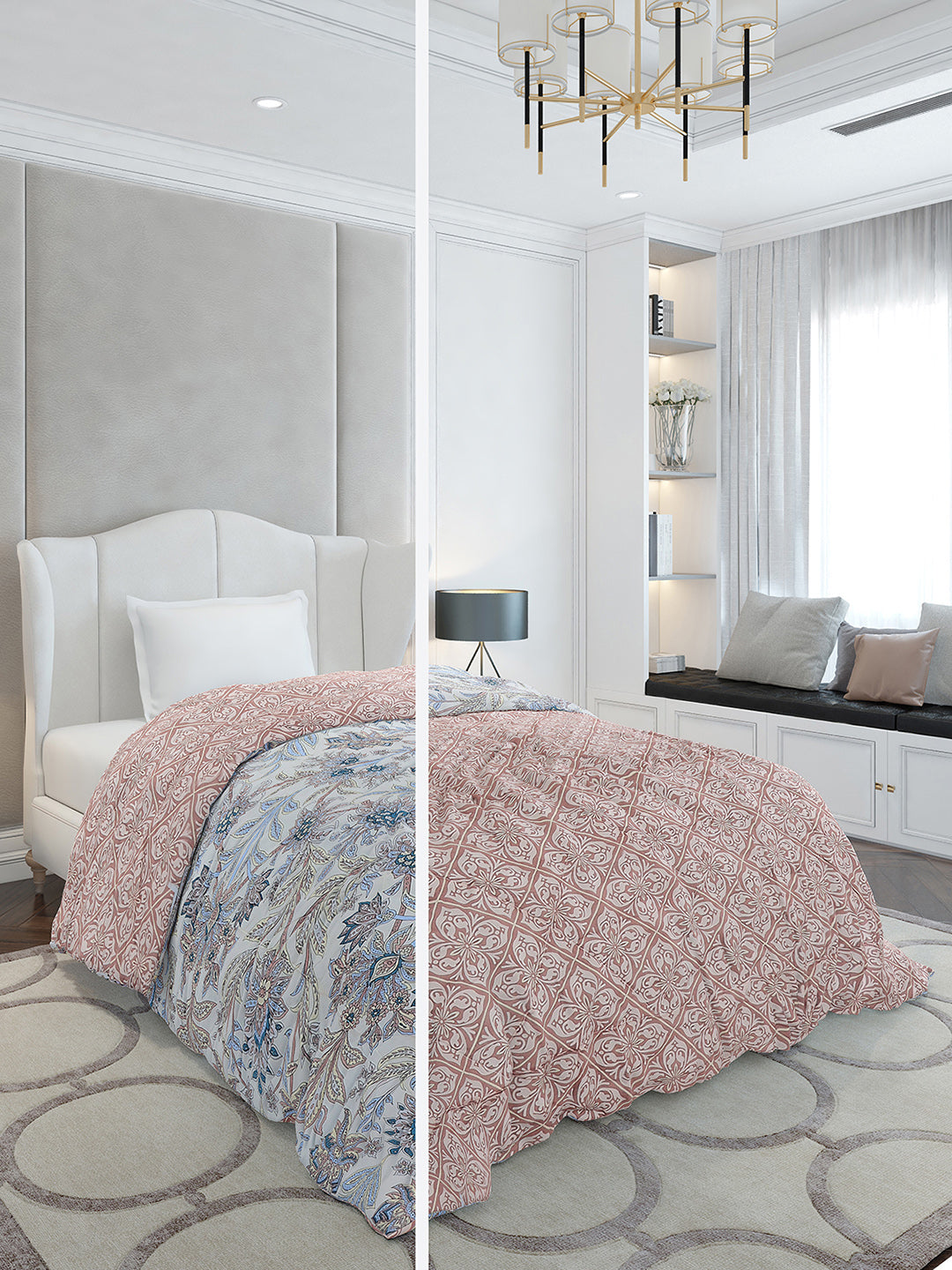 Printed Single Bed 120 GSM Comforter for AC Room - (Marvla)