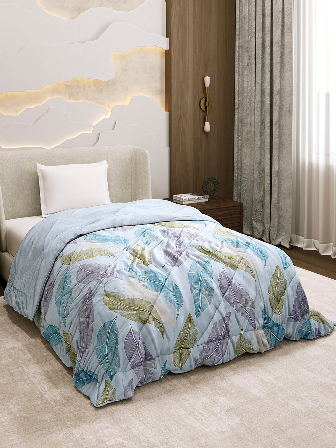 Printed Single Bed 3 Ply Comforter for AC Room - (Marvella)